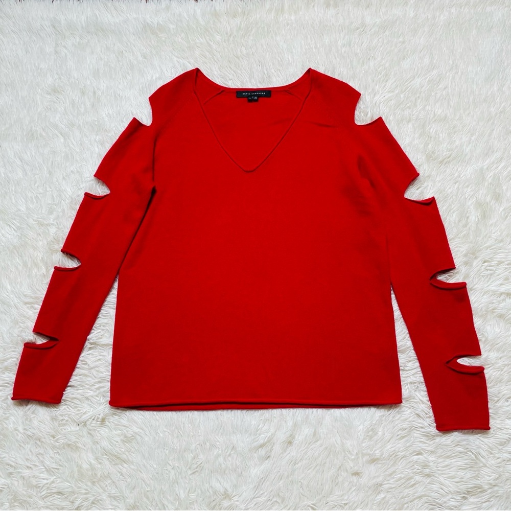 Skull Cashmere Slash Sleeve Cashmere Sweater